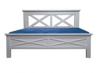 Ліжко двоспальне односпальне дерев'яне Веста біла емаль