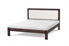 Ліжко двоспальне Заріна, м'яке узголів'я, сосна, 160*200, висота ліжка 100 см