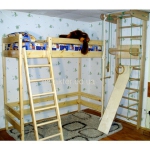 Двухъярусная кровать-чердак высота 187 см