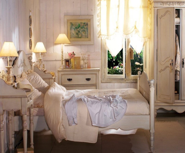 интерьер спальни в стиле Прованс фото