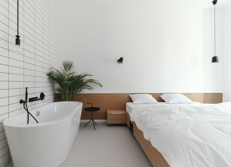 кровати в стиле минимализм