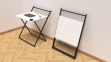 Стіл розкладний Компакт-1, стіл для ноутбука 750x790x720, білий або чорний   метал, ДСП 16 мм 1