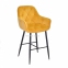 Напівбарне або барне крісло м'яке Chic bar-65(75), каркас метал чорний або золото, сидіння оксамит 3
