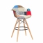 Кресло Леон ткань Пэчворк, на ножках (дерево, металл), на колесах, на блине, полубарные, барные (ом) 4