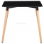 Обідній стіл Kolibri, каркас сталь, стільниця МДФ 80*80 см, колір чорний та бук 0