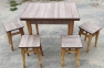 Комплект столовый стол и 4 табурета (твердый), ножки ясень, столешница ДСП (тщ) 2