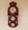 Настінний годинник, барометр, термометр, вологомір прямокутний, дерево, корічневий 19