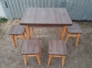 Комплект столовый стол и 4 табурета (твердый), ножки ясень, столешница ДСП (тщ) 6