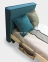 Кровать с мягкой спинкой односпальная, Ліжко с м'яким узголів’ям матрац 900*2000 G-11-5 1030*2200*900h 4