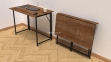 Стіл розкладний Моріс, стіл для ноутбука,обідній стіл, 750x1000x600, чорний метал, ДСП 16 мм 10