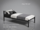 Ліжко односпальне Лідс, 90*200, метал, дно металеві трубки 0