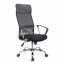 Кресло офисное Оливия Н высокая спинка, сетка, хром, цвет черный 0