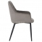 Крісло обіднє Venera, каркас метал, сидіння вельвет сірий, коричневий 3