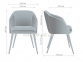 Кресло Франческо ножки металл цвет бук, ткань серый, капучино 4