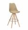 Стілець напівбарний Milan-Bar-65 або барний Milan-Bar-75, пластиковий, м'яка сидіння, ніжки дерев'яні 2