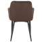 Крісло обіднє Paula, каркас метал, сидіння вельвет сірий, коричневий 3