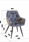 Крісло м'яке Chic, каркас метал чорний (білий), сидіння оксамит 15