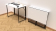 Стіл розкладний Моріс, стіл для ноутбука,обідній стіл, 750x1000x600, чорний метал, ДСП 16 мм 1