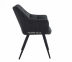Крісло м'яке Bergamo, каркас метал чорний, тканина 9