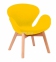 Кресло Сван Вуд Армз ткань голубой, зеленый, желтый, оранжевый мдс 3