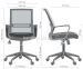 Крісло Джун, компьютерное, офисное, механізм Tilt, сидіння та спинка тканина Сітка 6