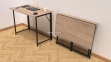 Стіл розкладний Моріс, стіл для ноутбука,обідній стіл  750x1000x600, чорний метал, ДСП 16 мм 8