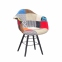 Кресло Леон ткань Пэчворк, на ножках (дерево, металл), на колесах, на блине, полубарные, барные (ом) 12
