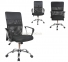Кресло офисное Оливия D средняя спинка, сетка, хром, цвет черный 2