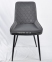Кресло, стул Стэн, ножки металл черный, бархат серый ом 4