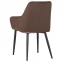 Крісло обіднє Venera, каркас метал, сидіння вельвет сірий, коричневий 2