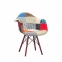 Кресло Леон ткань Пэчворк, на ножках (дерево, металл), на колесах, на блине, полубарные, барные (ом) 13