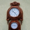 Настінний годинник, барометр, термометр, вологомір прямокутний, дерево, корічневий 1