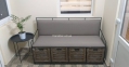 Кованый диванчик с выдвижными ящиками, мягкий верх (es130s, 140s) 1