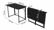 Стіл розкладний Моріс, стіл для ноутбука,обідній стіл, 750x1000x600, чорний метал, ДСП 16 мм 5
