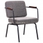 Кресло Oasis черный металл, кожзам цвет бетон 3