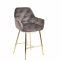 Напівбарне або барне крісло м'яке Chic bar-65(75), каркас метал чорний або золото, сидіння оксамит 42