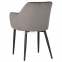 Крісло обіднє Paula, каркас метал, сидіння вельвет сірий, коричневий 1