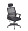 Крісло комп'ютерне, офісне ОМ-108, оббивка спинки з чорної сітки, м'яке сидіння, тканина  металева основа з пластиковим покриттям. 6