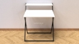 Стіл розкладний Компакт-2 з полицею, стіл для ноутбука 750x790x720, білий або чорний   метал, ДСП 16 мм 17