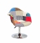 Кресло Леон ткань Пэчворк, на ножках (дерево, металл), на колесах, на блине, полубарные, барные (ом) 8