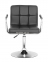 Кресло офисное Артур на колесах или на блине, компьютерное, экокожа, цвет черный, белый 0