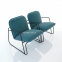 Кресло Монтэ дизайнерское, металл, текстиль в стиле Лофт 1