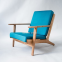 Кресло для отдыха Gloss деревянное с мягкими подушками мл 18
