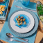 Блюдце Ракушка, синее стекло 14 см (КС111062) 0