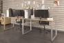Сдвоенный стильный стол на два рабочих места Q135x2 7