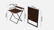 Стіл розкладний Компакт-2 з полицею, стіл для ноутбука 750x790x720, білий або чорний   метал, ДСП 16 мм 3