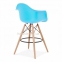 Стул барный (кресло барное) Тауэр Вуд (Eames bar) ножки деревянные (красный, голубой, зеленый, оранжевый) 5