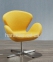 Кресло Сван, мягкое, металл, ткань, цвет желтый, зеленый, коричневый, оранжевый, голубой, серый 0