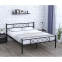 Ліжко Сабріна двоспальне 160*200 з або без узніжжя (задньої спинки), метал чорний 0