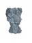 Кашпо бюст Дівчина у віночку (SY904S033L) полістоун, сірий, 23*23*35 см (фд) 2